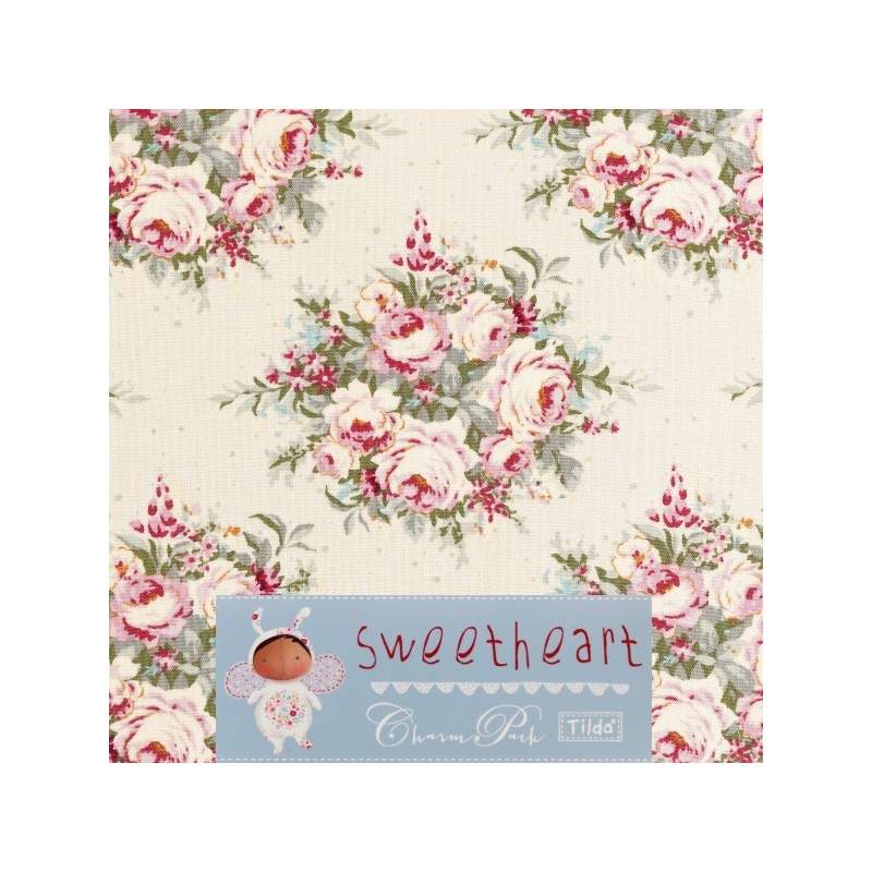 Tilda 110 Floribunda DoveWhite Sweetheart Tilda Fabrics - 1