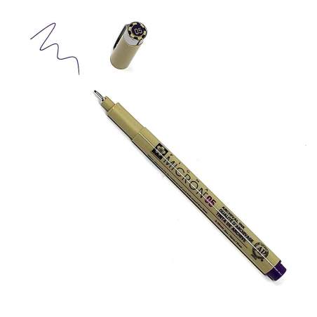 Pigma Micron 05 Viola - Pennarello Indelebile a punta fine, 0.5 mm