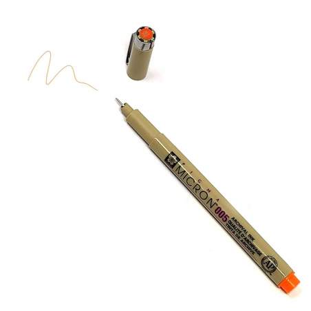 Pigma Micron 005 Arancione - Pennarello Indelebile a punta sottilissima, 0.2 mm