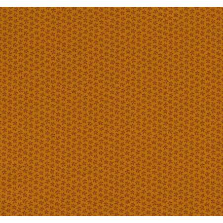 Moda Fabrics Floral Gatherings, Tessuto Fondo Arancione con Fiori Moda Fabrics - 1