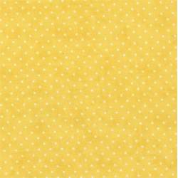 Moda Fabrics Essential Dots, Tessuto Fondo Giallo con Pois Bianchi Moda Fabrics - 1