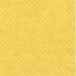 Moda Fabrics Essential Dots, Tessuto Fondo Giallo con Pois Bianchi Moda Fabrics - 1