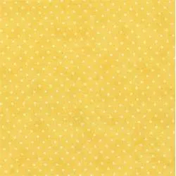 Moda Fabrics Essential Dots, Tessuto Fondo Giallo con Pois Bianchi