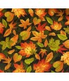 South Sea Import Autumn Inspiration by Jan Ford, Tessuto Fondo Nero con Foglie Autunnali South Sea Import - 1 South Sea Import Autumn Inspiration by Jan Ford, Tessuto Fondo Nero con Foglie Autunnali South Sea Import - 1