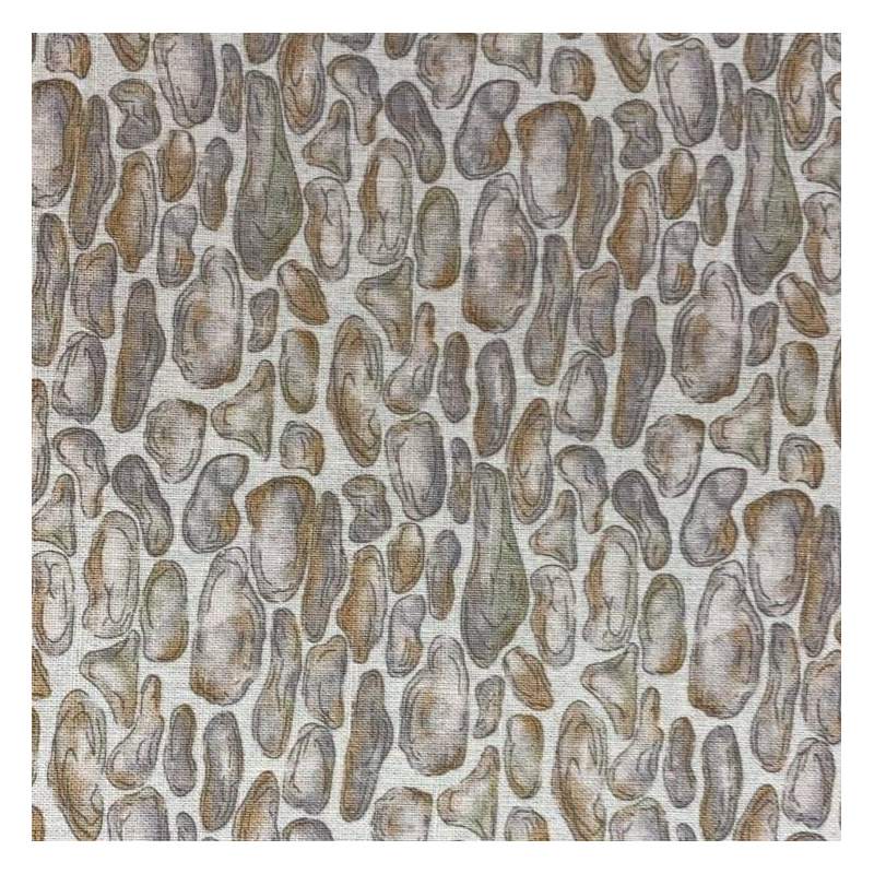 South Sea Import Patchwork Garden by Cat Williams, Tessuto Grigio Beige Effetto Legno