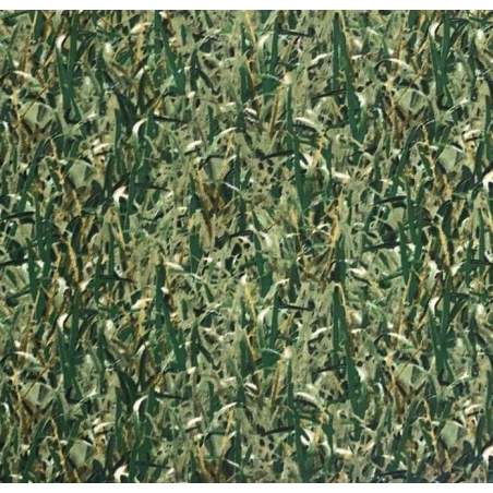 Wilmington Prints Nature's Song by Michelle Mara, Tessuto Verde Scuro con Fili d'Erba