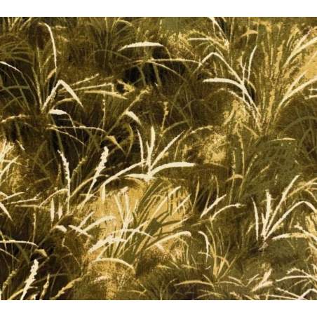 Timeless Treasures Wild, Tessuto Verde con Fili d'Erba
