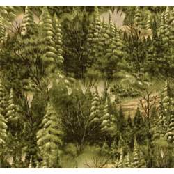 Moda Fabrics Modascapes by Moda Classic, Tessuto Verde con Foresta Moda Fabrics - 1