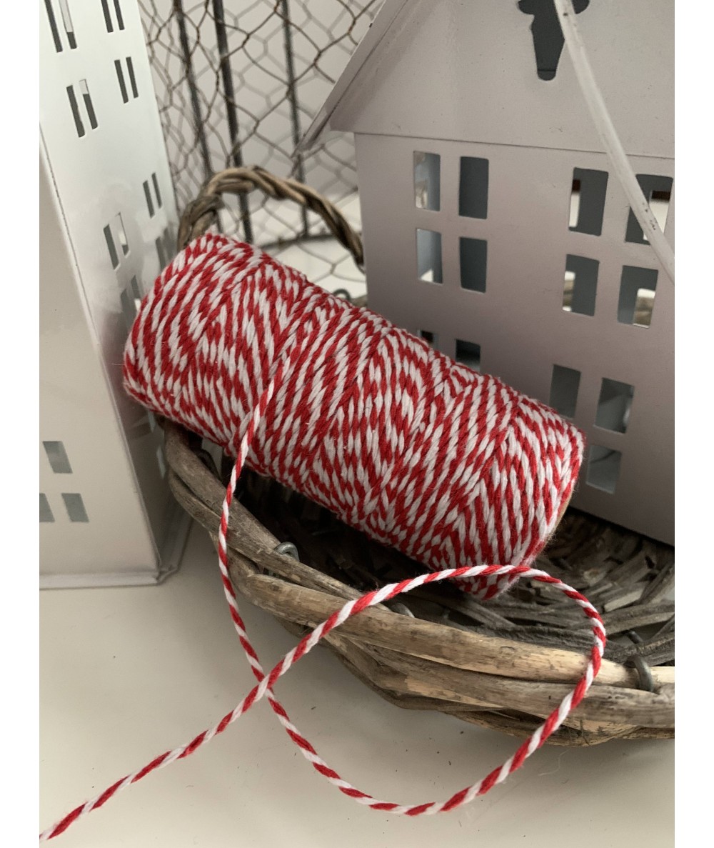 Cordino in Cotone Colore Bianco e Rosso Stim Italia srl - 1