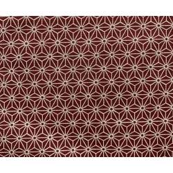 Tessuto Giapponese, Tessuto Rosso con Disegno Geometrico