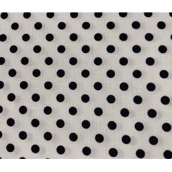 Diamond Textiles, Tessuto Bianco con Pois Neri Diamond Textiles - 1