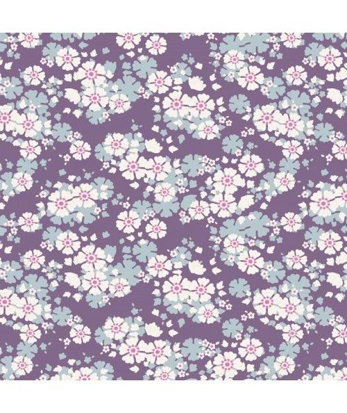 Tilda Woodland Aster, Tessuto Violetto con piccole Margherite Tilda Fabrics - 1
