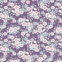Tilda Woodland Aster, Tessuto Violetto con piccole Margherite