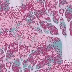 Tilda Woodland Juniper, Tessuto Prugna con Alberi di Ginepro Tilda Fabrics - 1