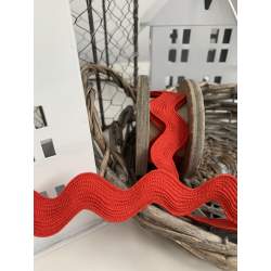 Rick Rack Colore Rosso Altezza 25 mm