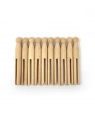 10 Mollette di Legno con Profilo e Testa Rotonda per Bambole - 10.5 cm Roberta De Marchi - 1