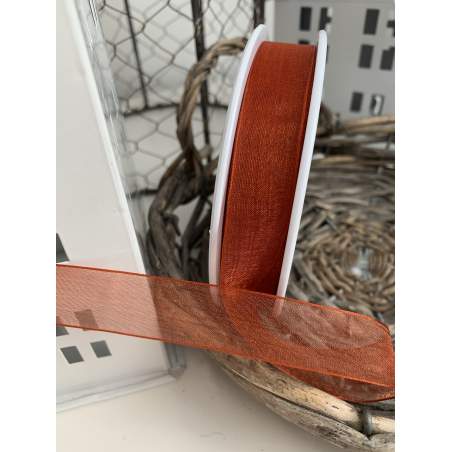 Nastro Organza Rosso Altezza 15 mm