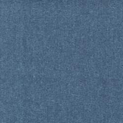 Robert Kaufman, Tessuto Misto Cotone e Lino Tinto in Filo Blu