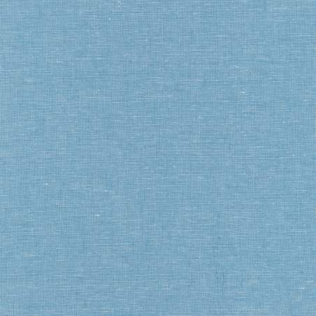 Robert Kaufman, Tessuto Misto Cotone e Lino Tinto in Filo Azzurro