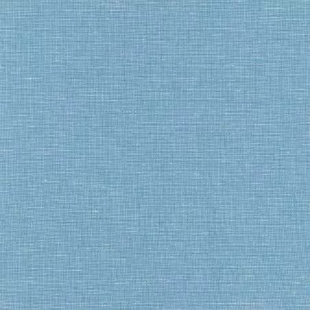 Robert Kaufman, Tessuto Misto Cotone e Lino Tinto in Filo Azzurro