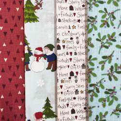 4 Strisce di Tessuti di Natale, Christmas Joy Roberta De Marchi - 1
