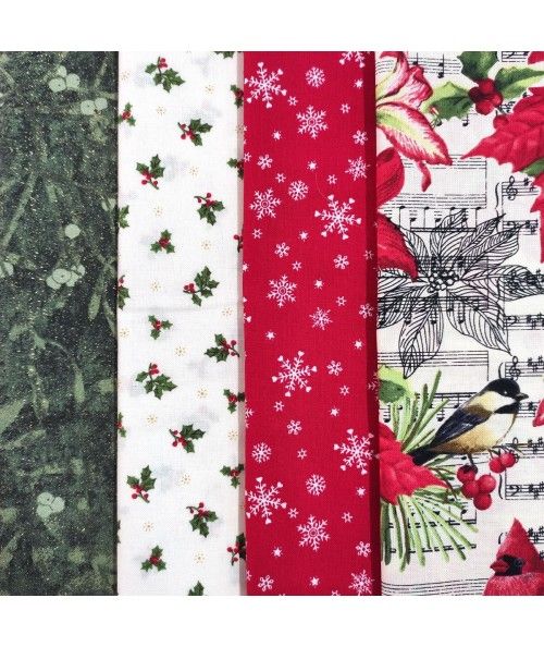 4 Strisce di Tessuti di Natale, Christmas Song Roberta De Marchi - 1