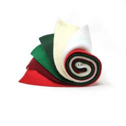 Rotolino di Feltro 1 mm, 6 pezzi 25 x 30 cm - Sushi Roll Natale di Smeraldo Roberta De Marchi - 1