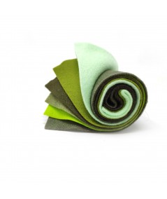 Rotolino di Feltro 1 mm, 6 pezzi 25 x 30 cm - Sushi Roll Verde Muschio