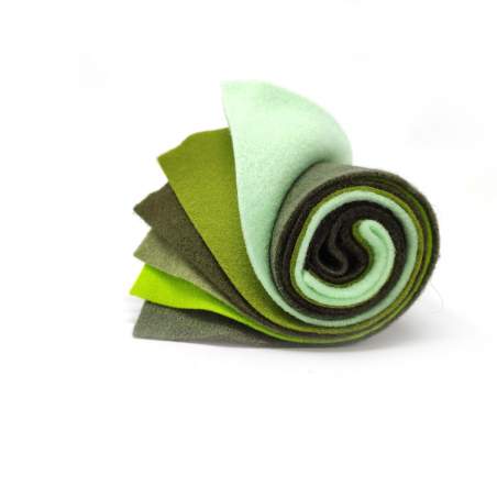 Rotolino di Feltro 1 mm, 6 pezzi 25 x 30 cm - Sushi Roll Verde Menta