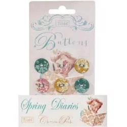 Tilda fabric buttons 17 mm, 6 pz Spring Diaries Tilda Fabrics - 1