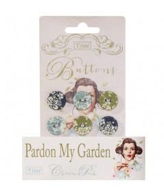 Tilda fabric buttons 17 mm, 6 pz Pardon my Gardens Tilda Fabrics - 1