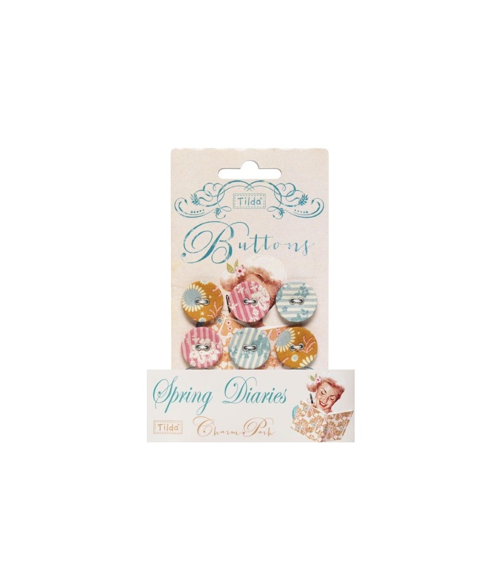 Tilda fabric Bottoni 20 mm, 6 pz Spring Diaries Tilda Fabrics - 1
