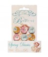 Tilda fabric buttons 20 mm, 6 pz Spring Diaries Tilda Fabrics - 1