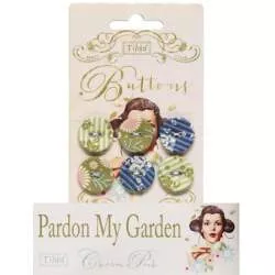 Tilda fabric buttons 20 mm, 6 pz Pardon my Garden Tilda Fabrics - 1