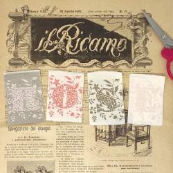 Lettere Ricamate ROSE da Cucire