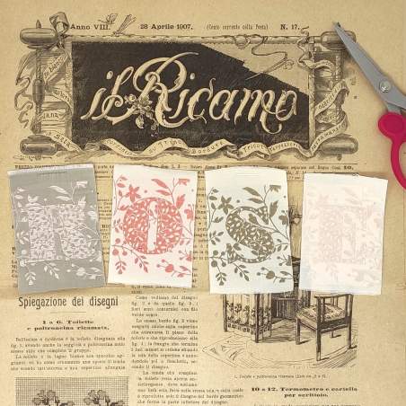 Lettere Ricamate ROSE da Cucire
