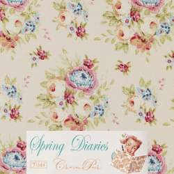 Tilda 110 Grden Flowers Dove White Spring Diaries Tilda Fabrics - 1