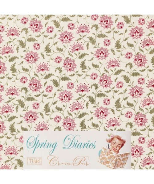 Tilda 110 Ahlia Pink Spring Diaries Tilda Fabrics - 1
