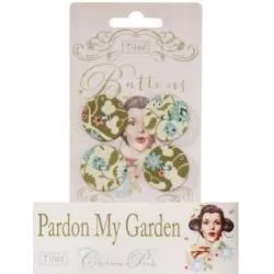Tilda fabric buttons 25 mm, 4 pz Pardon my Gardens Tilda Fabrics - 1