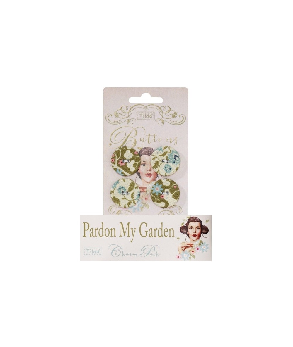 Tilda fabric Bottoni 25 mm, 4 pz Pardon my Gardens Tilda Fabrics - 1