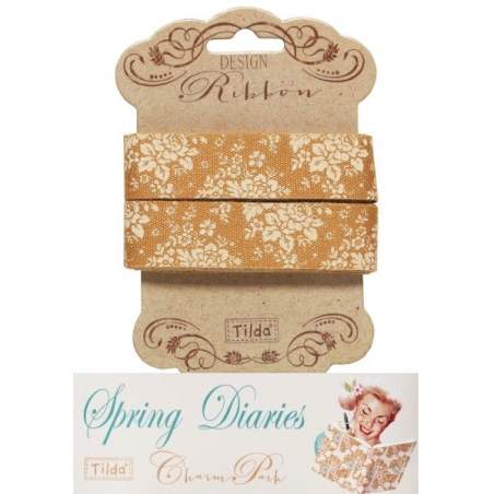 Tilda ribbon, Nastro 20 mm Audrey Yellow Spring Diaries Tilda Fabrics - 1