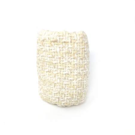 Panno di Lana Bouclè, Bianco Panna - 1 Fat Quarter 50 x 55 cm