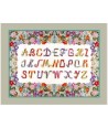 Le Bonheur des Dames, Sampler With Flower Border, Kit Punto Croce