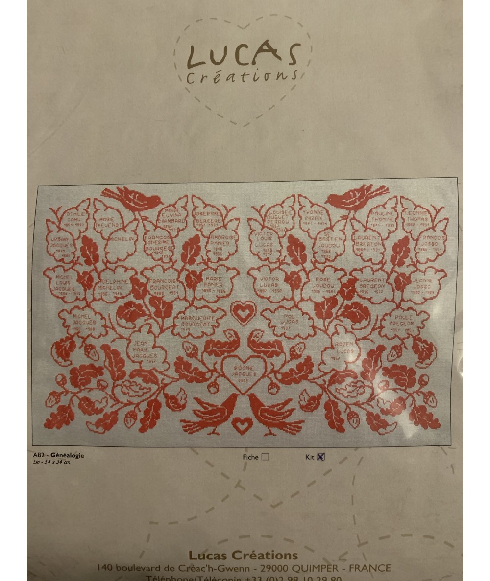 Lucas Créations, Généalogie, Kit Punto Croce