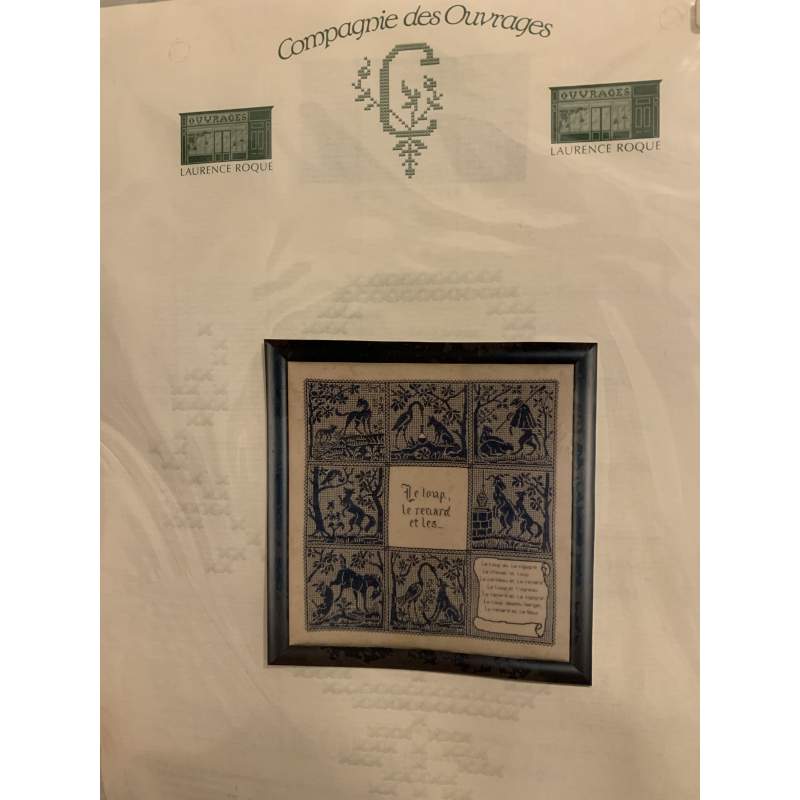 Compagnie des Ouvrages, Le Loup, Le Renard et Les.., Kit Punto Croce Colore Rosso