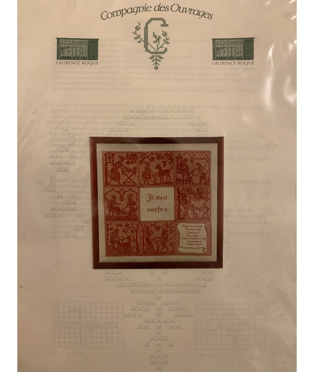 Compagnie des Ouvrages, Il était une fois.. Kit Punto Croce Colore Rosso