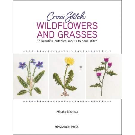 Cross Stitch Wildflowers and Grasses, 32 progetti di ricamo a tema botanico