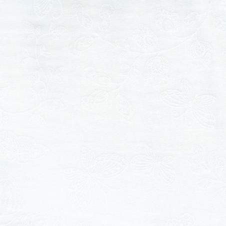 Basic Palette, Tessuto Retro Quilt Bianco con Fiori e Farfalle Tono su Tono Stim Italia srl - 1