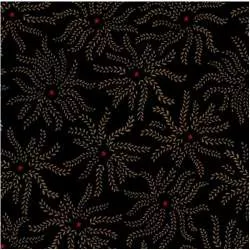 Henry Glass Ebony & Onyx by Kim Diehl, Tessuto Nero con Spighe Gialle Henry Glass - 1