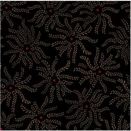 Henry Glass Ebony & Onyx by Kim Diehl, Tessuto Nero con Spighe Gialle Henry Glass - 1